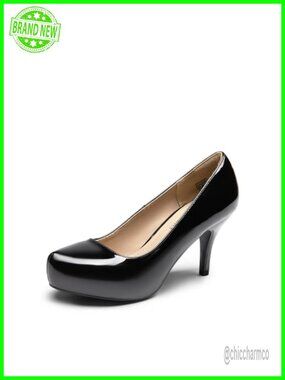 Women's Low Stiletto Platform Heels Pumps Classic Elegant Versatile Heels for